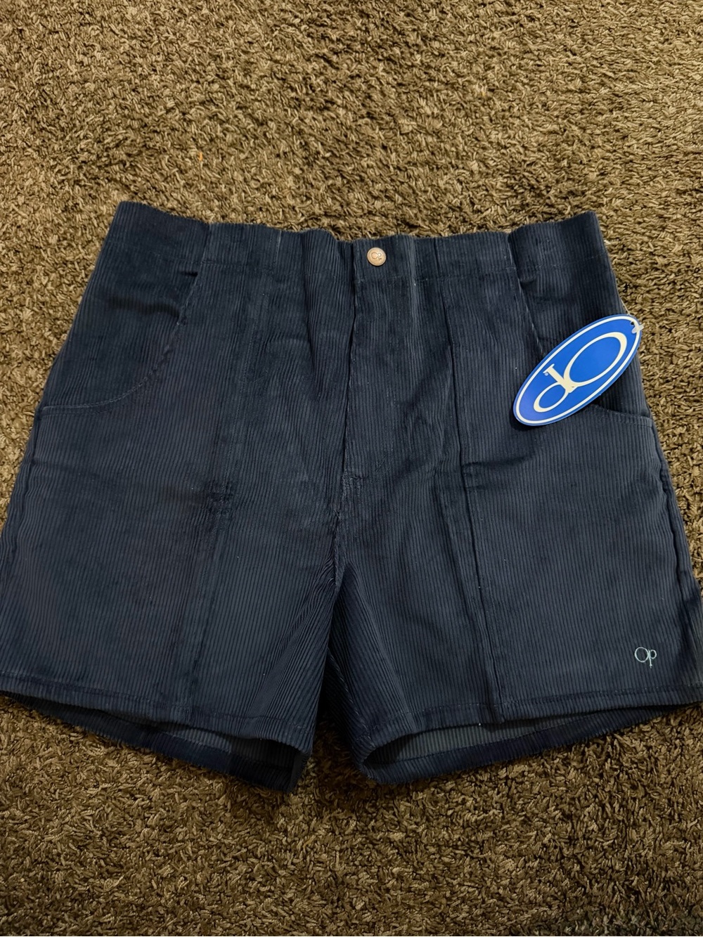 VTG 80s 90s Ocean Pacific OP Corduroy Shorts NWT Deadstock Mens 38 Blue